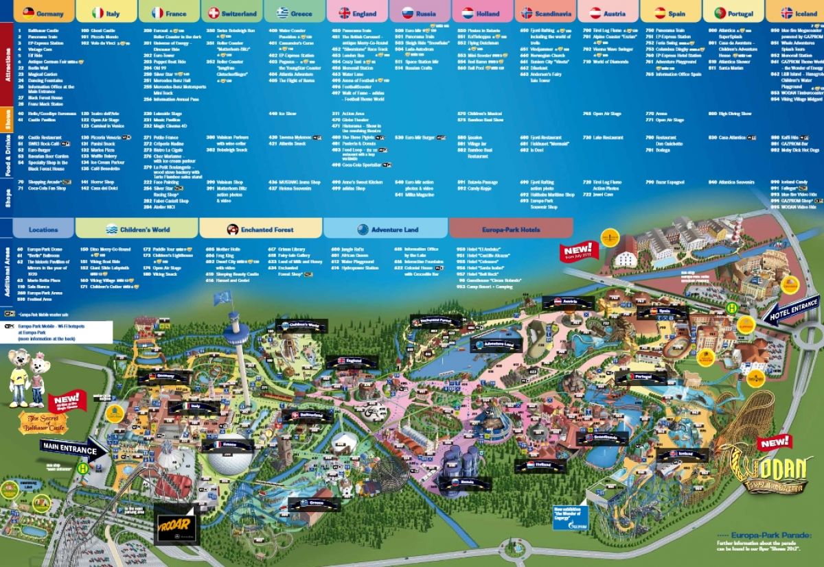 Europa Park Map